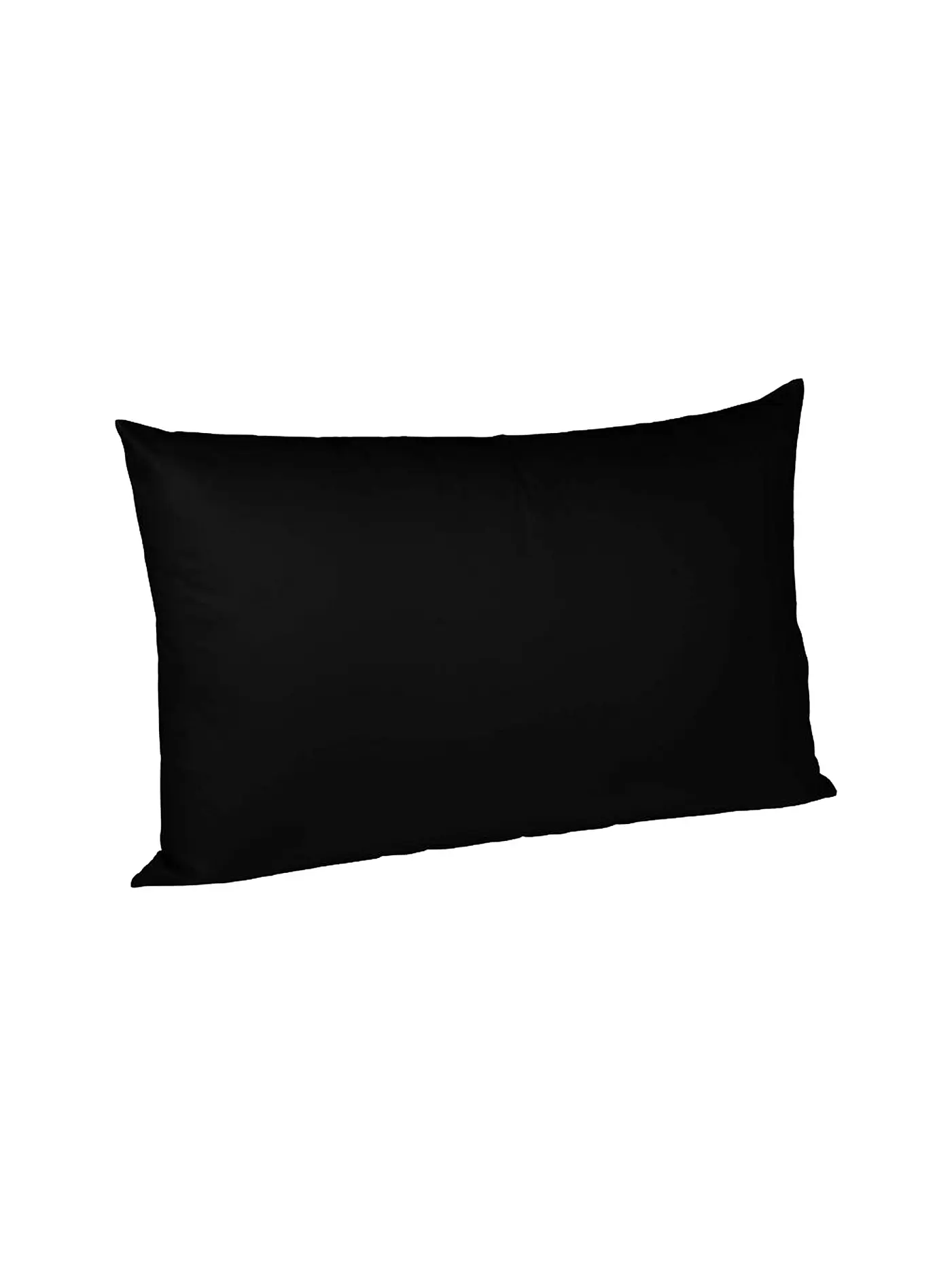 FLEURESSE | Satin-Kissenbezug "Royal Uni" 2-er 40x60cm (Silber) | schwarz